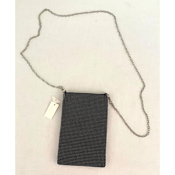 Rhinestone encrusted mini bag with removable crossbody chain strap, 5" x 8" - Picture 3 of 13